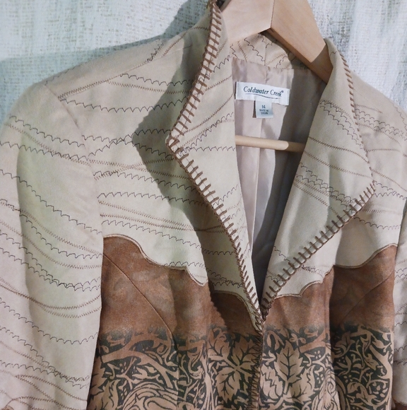 COLDWATER CREEK JACKET Western details womens large XL - Picture 2 of 12